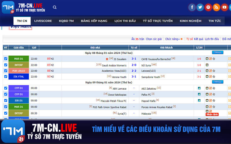 Tim hieu ve cac dieu khoan su dung cua 7m Tìm hiểu về các điều khoản sử dụng của 7m