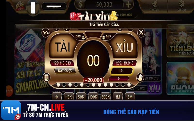 nap tien su 2 Dùng thẻ cào nạp tiền