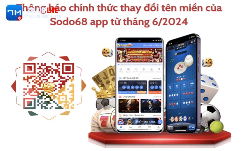 sodo68 Thông báo chính thức thay đổi tên miền của SODO app từ tháng 8/2024